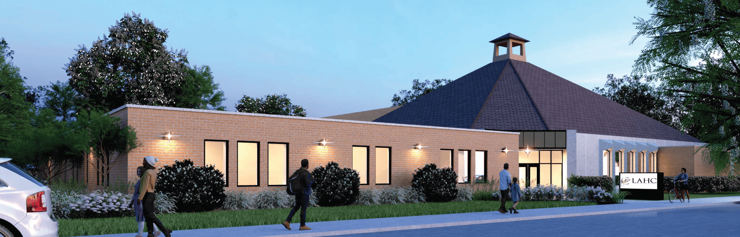 Architectural rendering of LAHC's new Behavioral Health, Education & Workforce Development Hub in Dearborn